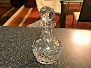 Vintage Royal Doulton England Cut Crystal Perfume Bottle W/stopper 5.  5 " H Marked
