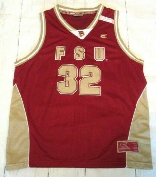 Vtg Colosseum Florida State Seminoles Fsu Ncaa Sewn Basketball Jersey 32 Small