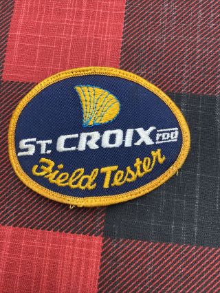 Vintage St.  Croix Rod Fishing Embroidered Clothing Hat Cloth Badge Patch Brand