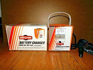 Vintage Ray - O - Vac 6 Amp Battery Charger Model Rov - 6 Solid State 12 Volt W/box