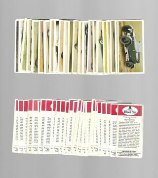 Cigarette Cards.  Carreras (black Cat).  Vintage Cars.  (full Set Of 50).  (1976).