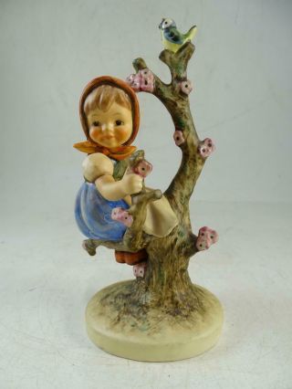 Vintage German Goebel Hummel Figurine Statue 141/i Apple Tree Girl 6 " Tall Tmk - 3