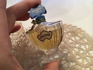 Vtg Shalimar Guerlain Perfume Bottle French 1/3 Fl Oz