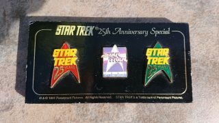 Star Trek Vintage 25th Anniversary,  Hollywood Pins Set 1990,  1991
