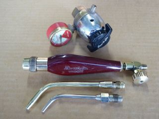 Vintage Prest - O - Lite Acetylene Torch With Regulator,  Hose And