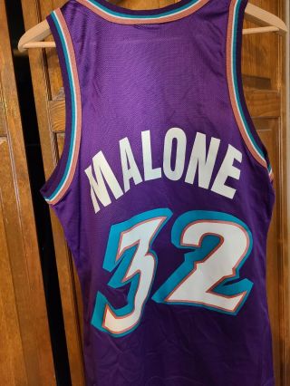 Vtg Karl Malone Utah Jazz NBA Champion Jersey Sz 40 2