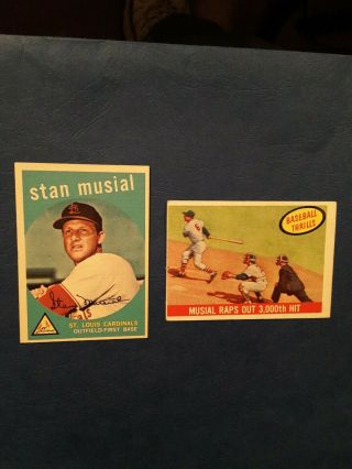 Vintage 1959 Topps Stan Musial And Baseball Thrills St.  Louis Cardinals (ex)