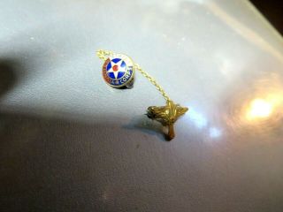 Vintage Wwii Us Air Corps Lapel Pin (old Symbol)