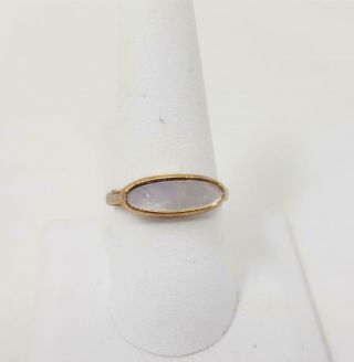 Vintage Avon Gold Tone Mother Of Pearl Ring Size 9