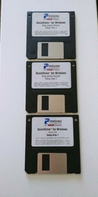 Parsons Technology Vintage Quickverse 3.  5 " Floppy Disk 4.  0 1992 - 96 King James V