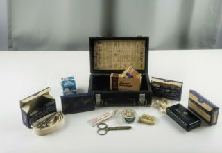 Vtg Mine Safety Appliances Co First Aid Kit W/ Contents.