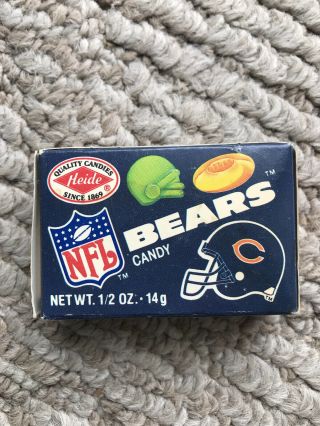 Vintage Nfl Chicago Bears Heide Candy 1/2 Oz.  Box Rare