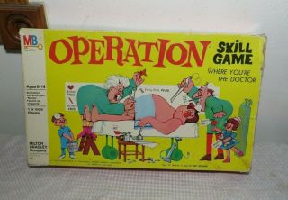 Vintage 1965 Milton Bradley Operation The " Electric " Game W/smoking Doctor