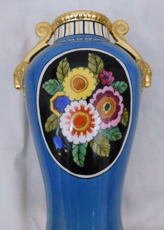 Vintage Noritake Morimura Hand Painted Floral Two Handled Vase