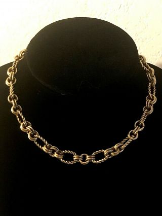 Vintage Oscar de la Renta Chain Necklace Toggle Clasp or Double Bracelet Signed 3