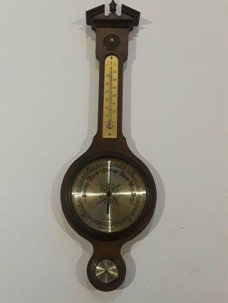 Vintage Tradition Barometer West Germany Banjo Style Weather Station Thermometer