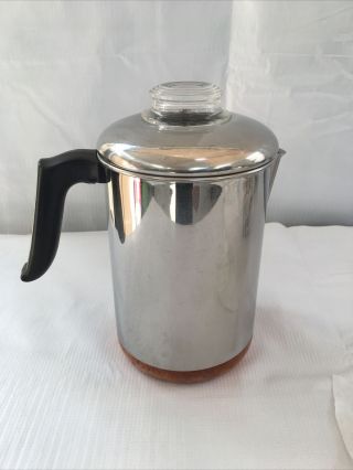 Vintage Revere Ware Coffee Percolator Stainless/copper Very