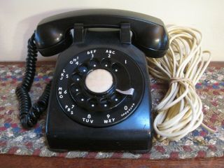 Vintage 1960 Black Western Electric Bell System Cd 500 Rotary Phone