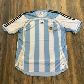 Vintage Authentic Adidas Argentina Fifa World Cup Soccer Football Jersey Size Xl