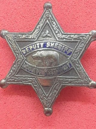 Vintage Sterling Silver Los Angeles County Sheriff Lapel Pin