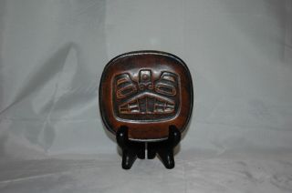 Vintage Haida Beaver Aboriginal Art Handmade Bc Clay Dish Signed Rm