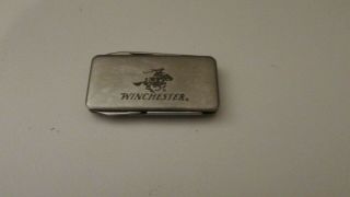 Vintage Winchester Stainless Steel Belt Money Clip Knife