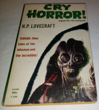 Cry Horror (the Lurking Fear) By H.  P.  Lovecraft,  Avon T - 284 Paperback Vintage