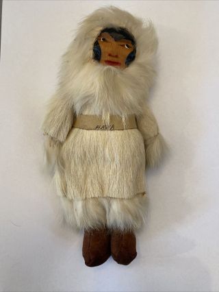 Vintage Alaska Eskimo Doll Real Fur Artist Made