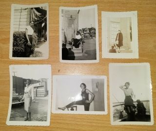 6 Vintage Black & White Photographs African American Women 1950 