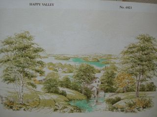 Dollhouse Miniatures Wallpaper Background Mural - Happy Valley (20 " X 13 ")