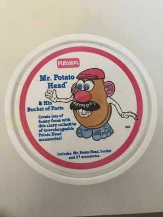 Vintage 1989 Playskool Bucket Mr.  Potato Head - 99 Complete