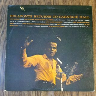 VINTAGE NM LP HARRY BELAFONTE RETURNS TO CARNEGIE HALL RCA - VICTOR LSO - 6007 2