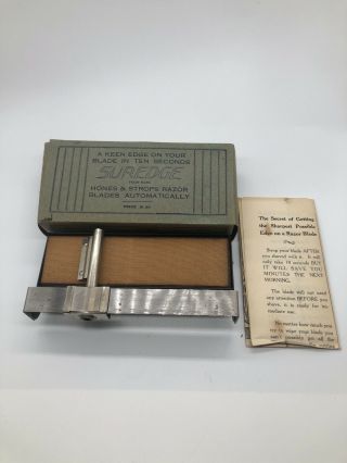 Vintage Suredge Safety Razor Blade Sharpener Hone