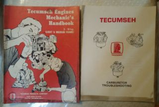 Vintage Tecumseh Engines Mechanics Handbook 3 - 10hp & Carburetor Troubleshooting