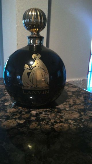 Large 7 1/2 " Vintage Lanvin Perfume Faux Glass Bottle Store Display Factice