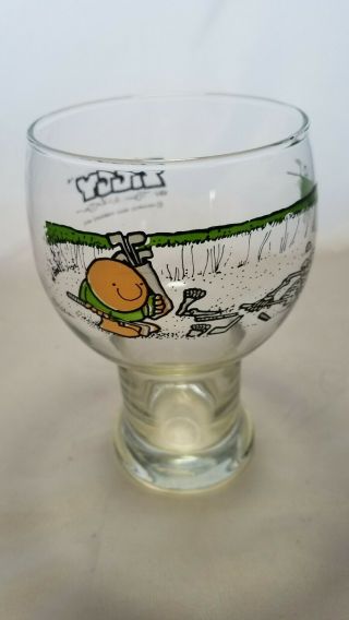 Ziggy Comic Golf Glass By Tom Wilson Vintage 1973 Beer Glass