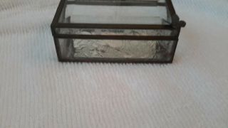 Vntg Etched Handcrafted Glass Jewelry Box,  The Glass Haus