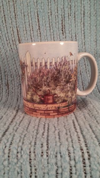 Vintage Lang & Wise Collector Mug Coffee Cup Herbs Of Williamsburg 1998 - Guc