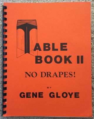 Vintage 1981 The Table Book 2 Ii No Drapes Magic Book By Eugene Gloye