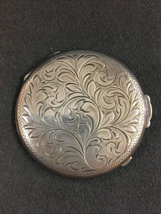 Sterling Silver Make Up Compact Case