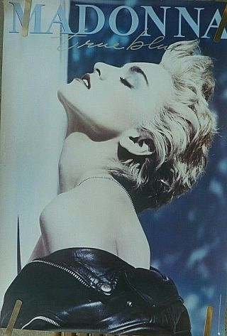 Rare Madonna Herb Ritts True Blue 1986 Vintage Orig Music Store Promo Poster