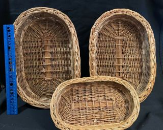Vintage Pussy Willow Baskets,  Set Of Three