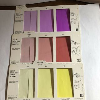 Vintage Kodak Color Print Viewing Filter Kit R - 25 2