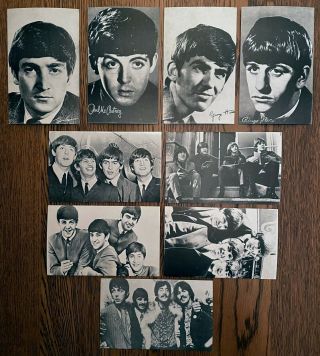 Beatles Vintage Photo Postcards,  Set Of 9 Cards - Nm