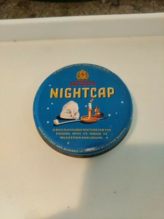 Small Old Vintage Alfred Dunhill Nightcap Pipe Tobacco Tin 1 Oz London Uk