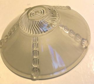 Vintage Art Deco Clear Glass Ceiling Lamp Shade W/ Bubble Design 1 Hole 11¼ " W