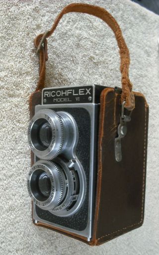 Vintage Ricohflex Model Vi Camera 1:3.  5 F=80mm Tlr 6x6 120 Film
