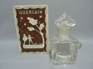 Vintage Baccarat Glass France Guerlain Perfume Bottle With Box