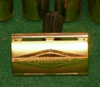 Vintage Gillette Safety Razor Travel Grooming Kit with Leather Case 3