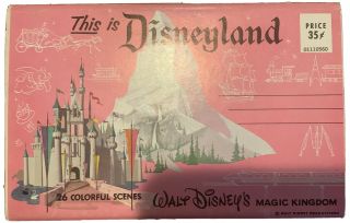 This Is Disneyland Postcard Folder,  26 Colorful Scenes (vintage:1970 